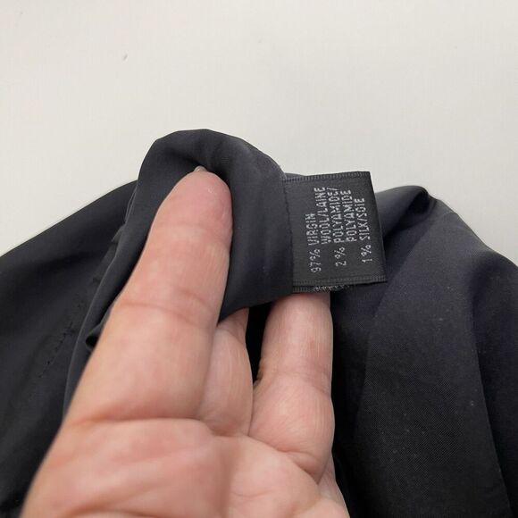 Lafayette 148 NY Straight Pants Sz 6 Wool Silk Black Speckled Career Trouser - Picture 5 of 14